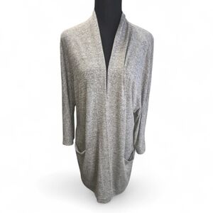 Wilfred Heathered Gray Women's Open Cardigan Sweater Size M